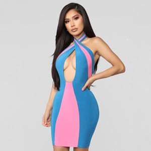 ❌SOLD❌ Fashion Nova My Sights On You Halter Dress